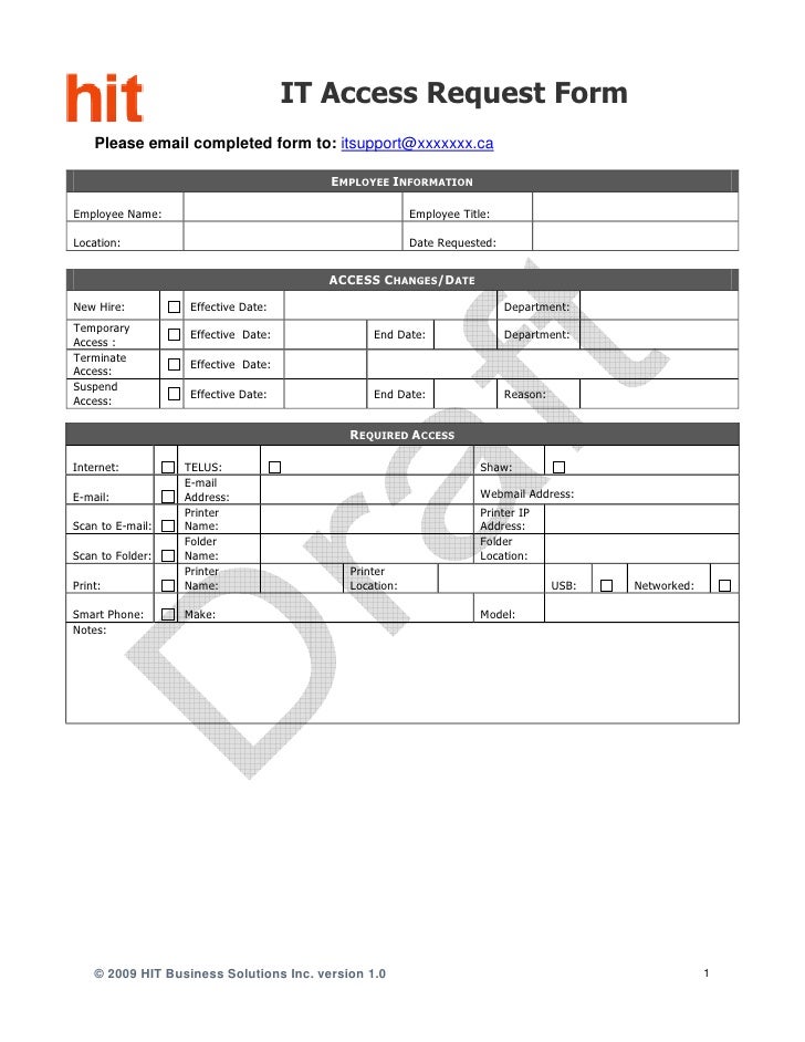 access order form template